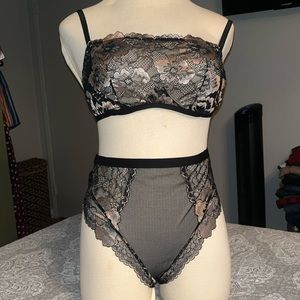 Metallic Lace Lingerie